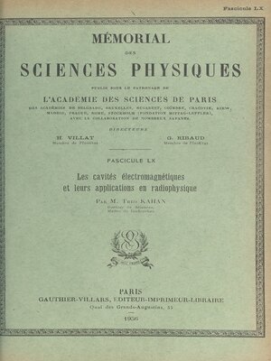 cover image of Les cavités électromagnétiques et leurs applications en radiophysique